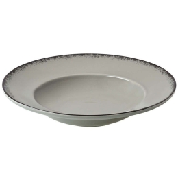 Πιάτο Ριζότου Βαθύ Pearl 07-16418 24cm Grey Estia Πορσελάνη