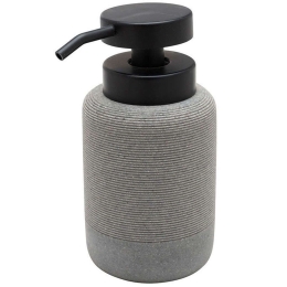 Δοχείο Κρεμοσάπουνου Stone 02-13370 10,5x10,5x15cm 300ml Grey Estia Ρητίνη