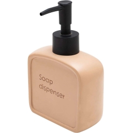 Δοχείο Κρεμοσάπουνου Text 02-13417 9,5x4,6x15cm 210ml Beige Estia Ρητίνη