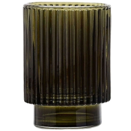 Ποτηροθήκη Glass 02-14889 7,5x7,5x9,7cm Olive Estia Γυαλί