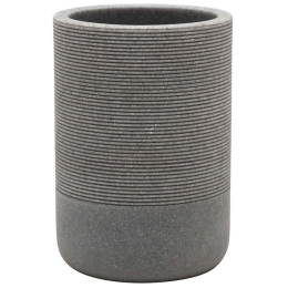 Ποτηροθήκη Stone 02-13387 7,5x7,5x10,5cm Grey Estia Ρητίνη