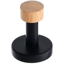 Άγκιστρο Μπάνιου Bamboo Essentials 02-14742 6,6x5,3cm Natural-Black Estia Μέταλλο,Bamboo