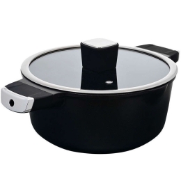 Κατσαρόλα Αντικολλητική Nordic 01-15909 24cm Black Estia 24cm Αλουμίνιο