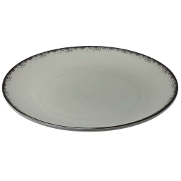 Πιατέλα Στρογγυλή Paerl 07-16524 31cm Grey Estia Πορσελάνη