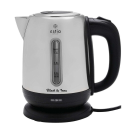 Βραστήρας 06-17248 1,2Lt 1630W Black-Inox Estia Ανοξείδωτο Ατσάλι