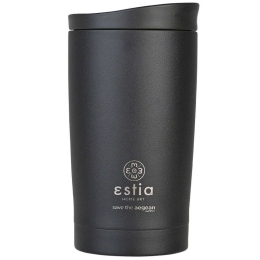 Ποτήρι - Θερμός Save The Aegean 01-20361 7,5x7,5x14,5cm 350ml Black Estia