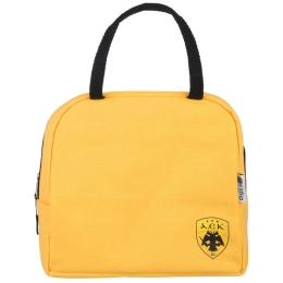 Τσάντα Φαγητού Ισοθερμική AEK BC 00-19297 24x11,5x20cm 6lt Yellow-Black Estia 100% Βαμβάκι