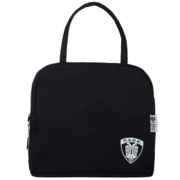 Τσάντα Φαγητού Ισοθερμική PAOK BC 00-19310 24x11,5x20cm 6lt Black-White Estia 100% Βαμβάκι