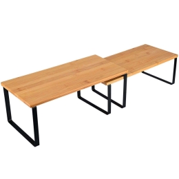 Βάση Οργάνωσης Κουζίνας 01-17637 40x19,4x15,6cm Natural-Black Estia Bamboo