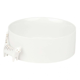 Διακοσμητικό Μπωλ Cat LBTRD0016223 Φ14x3,5cm White-Gold Raeder Πορσελάνη,Γυαλί
