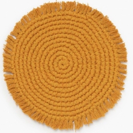 Σουπλά Vera LBTCAVERA38MOS Φ38cm Mustard Calma House Βαμβάκι