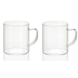 Φλυτζάνια Καφέ (Σετ 2Τμχ) LBTAH-MS19209 Φ7,5x8,5cm 300ml Clear Andrea House Γυαλί