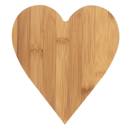 Επιφάνεια Κοπής Heart LBTRD0012673 20x18x1,5cm Natural Raeder Bamboo