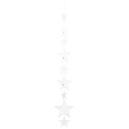 Διακοσμητική Γιρλάντα Stars LBTRD0090075 120cm White-Gold Raeder Χαρτί
