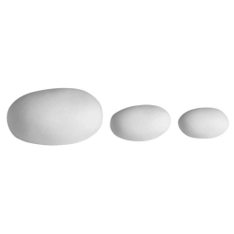 Διακοσμητικά Βότσαλα Με Led (Σετ 3Τμχ) LBTRD0014466 8x4/9,5x4,5/11x6cm White Raeder Πορσελάνη