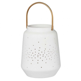Φανάρι LBTRD0013926 9x11,5cm White-Gold Raeder Πορσελάνη