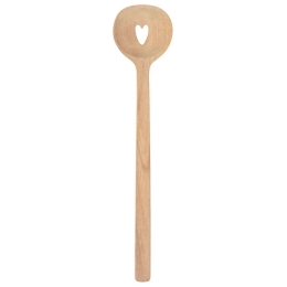 Κουτάλα Τρυπητή Heart Large LBTRD0014486 30cm Natural Raeder Ξύλο