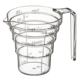 Μεζούρα Small LBTYMZK2546 12,5x8,5x8,7cm 200ml Clear-Black Yamazaki Tritan