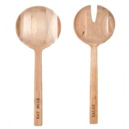 Κουτάλες Eat More Salad (Σετ 2Τμχ) LBTRD0014228 27cm Natural Raeder Ξύλο