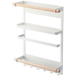 Βάση Οργάνωσης Μαγνητική Tosca LBTYMZK2559 32x10x36cm White-Natural Yamazaki Ατσάλι,Ξύλο