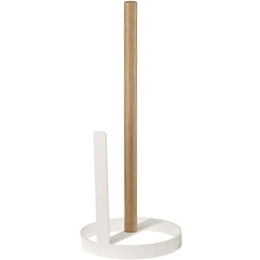 Βάση Χαρτιού Κουζίνας Tosca LBTYMZK7819 11x11x26,5cm Natural-White Yamazaki Ατσάλι,Ξύλο