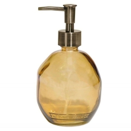 Δοχείο Κρεμοσάπουνου Ambar LBTAH-BA22574 Φ9x18cm 460ml Honey Andrea House Γυαλί