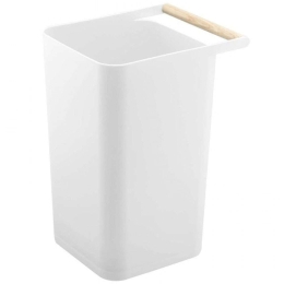 Κάδος Απορριμμάτων Como LBTYMZK3132 24x19,5x32cm White-Natural Yamazaki Ξύλο,Πολυπροπυλένιο