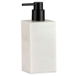 Δοχείο Κρεμοσάπουνου Marble LBTAH-BA71164 7x7x18cm 150ml Black-White Andrea House Μάρμαρο