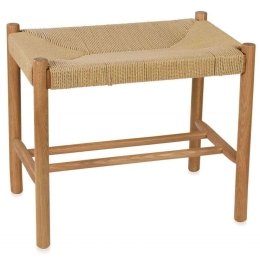 Σκαμπό LBTAH-MU20134 55x35x45cm Natural-Beige Andrea House