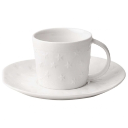 Φλυτζάνι Καφέ Stars LBTRD0090072 6x5,5cm White Raeder Πορσελάνη
