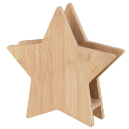 Χαρτοπετσετοθήκη Star LBTRD0090452 18,5x18x5cm Natural Raeder Bamboo