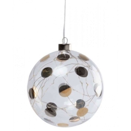 Χριστουγεννιάτικη Μπάλα Με Led Dots LBTRD0089907 Φ15cm Multi Raeder