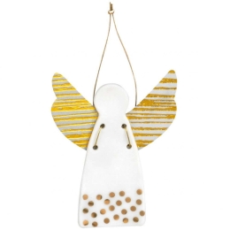 Στολίδι Χριστουγεννιάτικο Αγγελάκι Dots Gold LBTRD0090231 9cm Multi Raeder