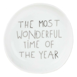 Μπωλ Διακοσμητικό The Most Wonderful Time Of The Year LBTRD0090622 Φ10,5x2cm White-Silver Raeder