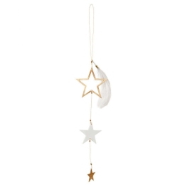 Στολίδι Χριστουγεννιάτικο Golden Star LBTRD0089392 18cm White-Gold Raeder