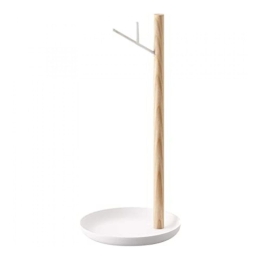 Βάση Για Μπανάνες YMZK2411 13x28cm White-Natural Yamazaki Μέταλλο,Ξύλο