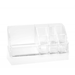 Βάση Οργάνωσης Μπάνιου 9 Θέσεων AH-BA68015 18x10x7cm Clear Andrea House Acrylic