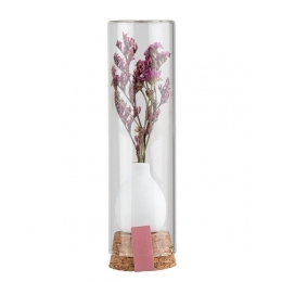 Αποξηραμένα Λουλούδια Σε Γυάλινο Βαζάκι Bouquet Purple 3,5x13cm Raeder Πορσελάνη,Γυαλί