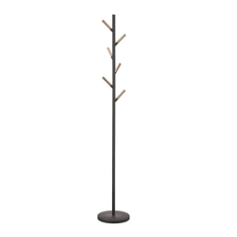 Καλόγερος Plain YMZK2815 28x28x177cm Black Yamazaki Ατσάλι,Ξύλο