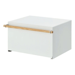 Ψωμιέρα Μεταλλική YMZK4376 43x36,5x24cm White Yamazaki Μέταλλο,Ξύλο