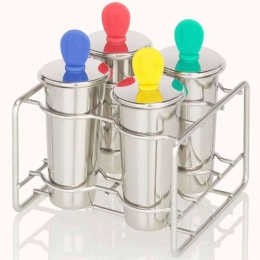 Φόρμες Για Παγωτό Freezy (Σετ 4Τμχ) GSJFZ4/1 3,5x13cm 4x120ml Multi Gaspajoe Ανοξείδωτο Ατσάλι