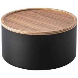 Κουτί Αποθήκευσης YMZK5802 22x11cm Black-Natural Yamazaki Ατσάλι,Ξύλο