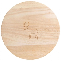 Πλατώ Σερβιρίσματος Deer RD0016909 Φ24x1,5cm Natural Raeder Ξύλο