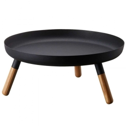 Διακοσμητική Πιατέλα YMZK5565 Φ32x13cm Natural-Black Yamazaki Μέταλλο,Ξύλο