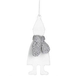 Στολίδι Χριστουγεννιάτικο Winter Friends Gnome RD0092141 4,5x10,5cm White-Grey Raeder