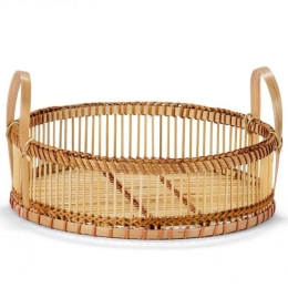 Δίσκος Σερβιρίσματος Bamboo AH-MS21504 Φ35x15cm Natural Andrea House Bamboo