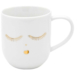 Κούπα Goldy RD0051453 10x8,7cm 300ml White-Gold Raeder Πορσελάνη
