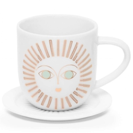 Φλυτζάνι Espresso Με Πιατάκι Rosaly RD0051491 5,7x6cm Multi Raeder Πορσελάνη