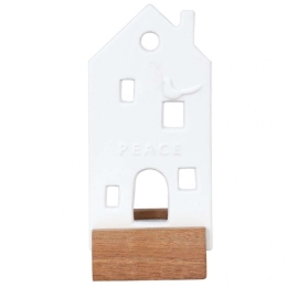 Βάση Ρεσώ House Of Peace RD0092231 6x6x13,5cm Natural-White Raeder Ξύλο,Πορσελάνη