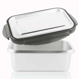 Δοχείο Φαγητού Foody Neutral GSJFOM0 18,6x12,7x7m 1000ml Inox-Black Gaspajoe Ατσάλι,Σιλικόνη